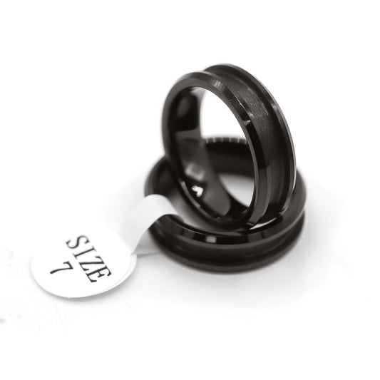 Black-Plated Tungsten Ring Blank