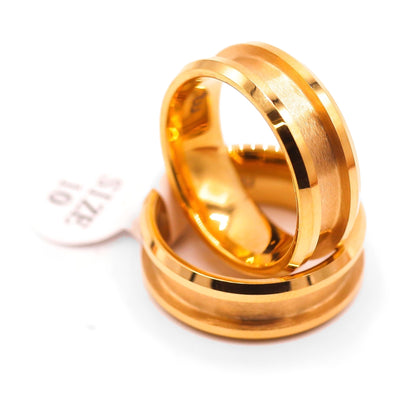 Gold-Plated Tungsten Ring Blank