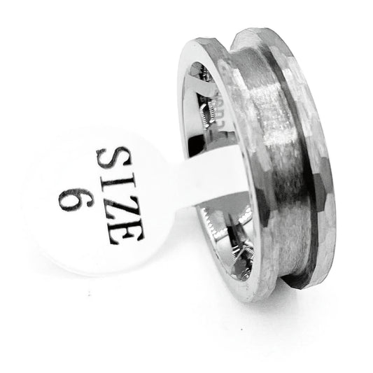 Hammered Tungsten Ring Blank