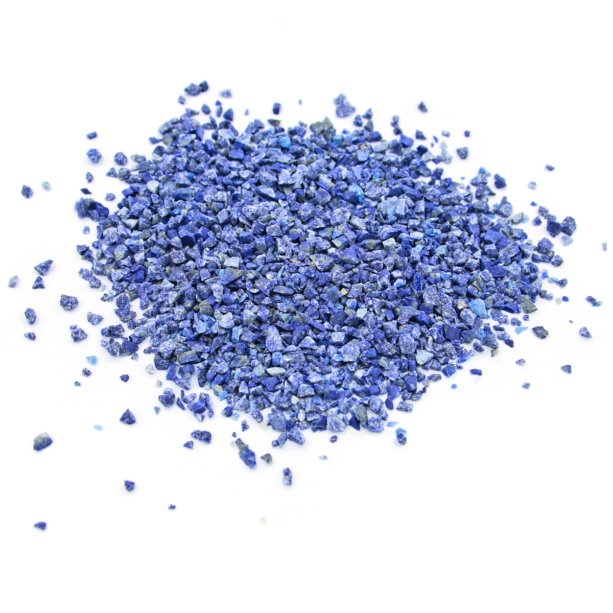 A pile of lapis lazuli fragments