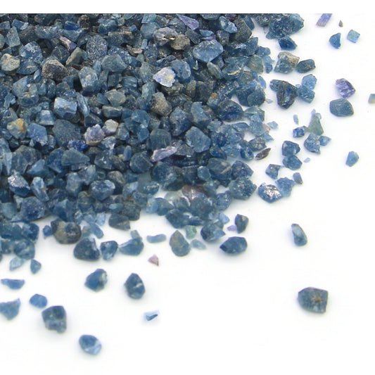 Sapphire fragments, close up