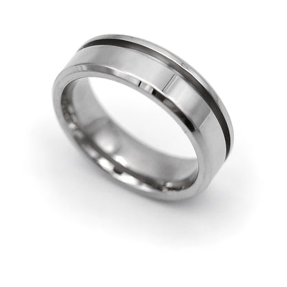 Titanium Ring Blank Offset Channel
