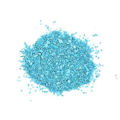A pile of turquoise fragments