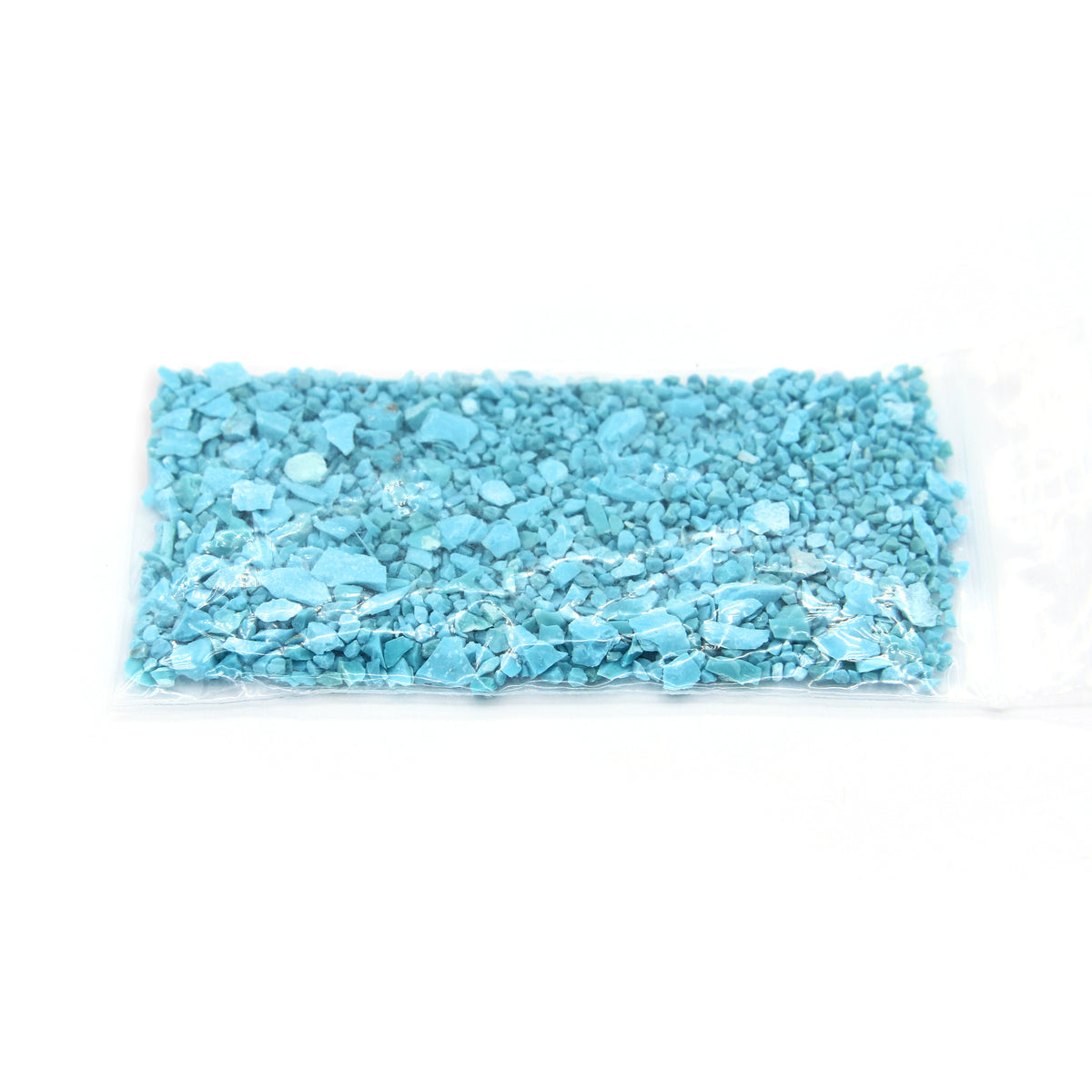 Turquoise fragments in a 25 g bag