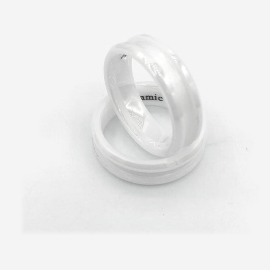 White Ceramic Ring Blank