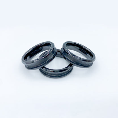 10 Pack - Black Ceramic Ring Blank - Patrick Adair Supplies
