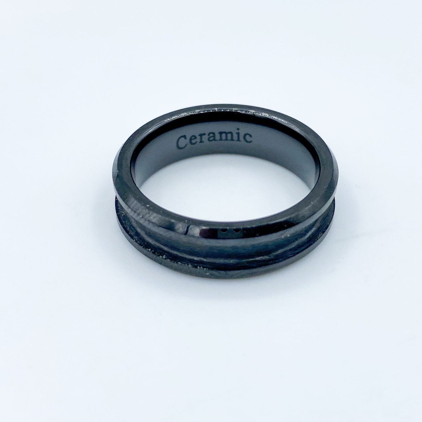 10 Pack - Black Ceramic Ring Blank - Patrick Adair Supplies