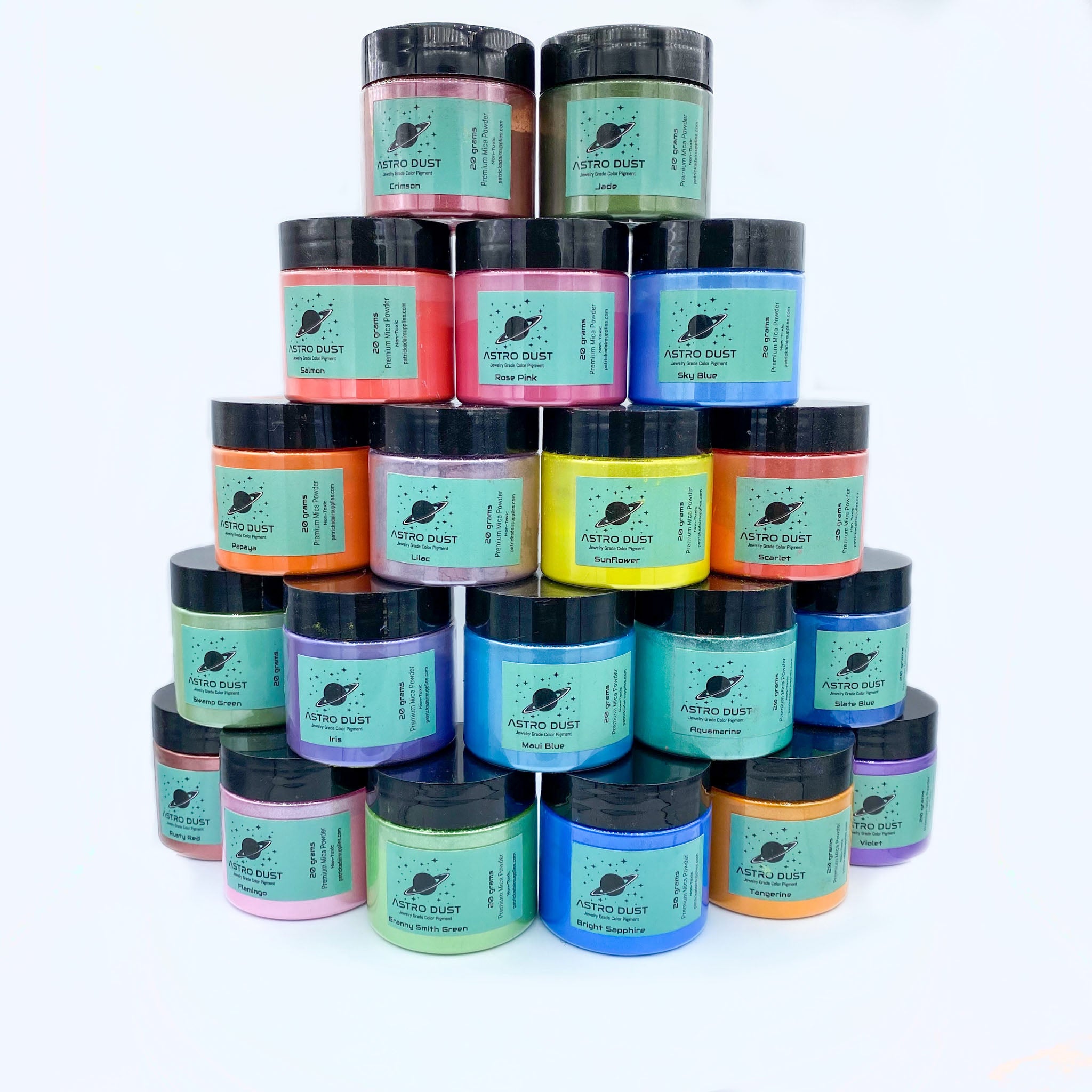 Color Pigment Explosion 20 Pack | Mica Powder | Inlay Materials ...