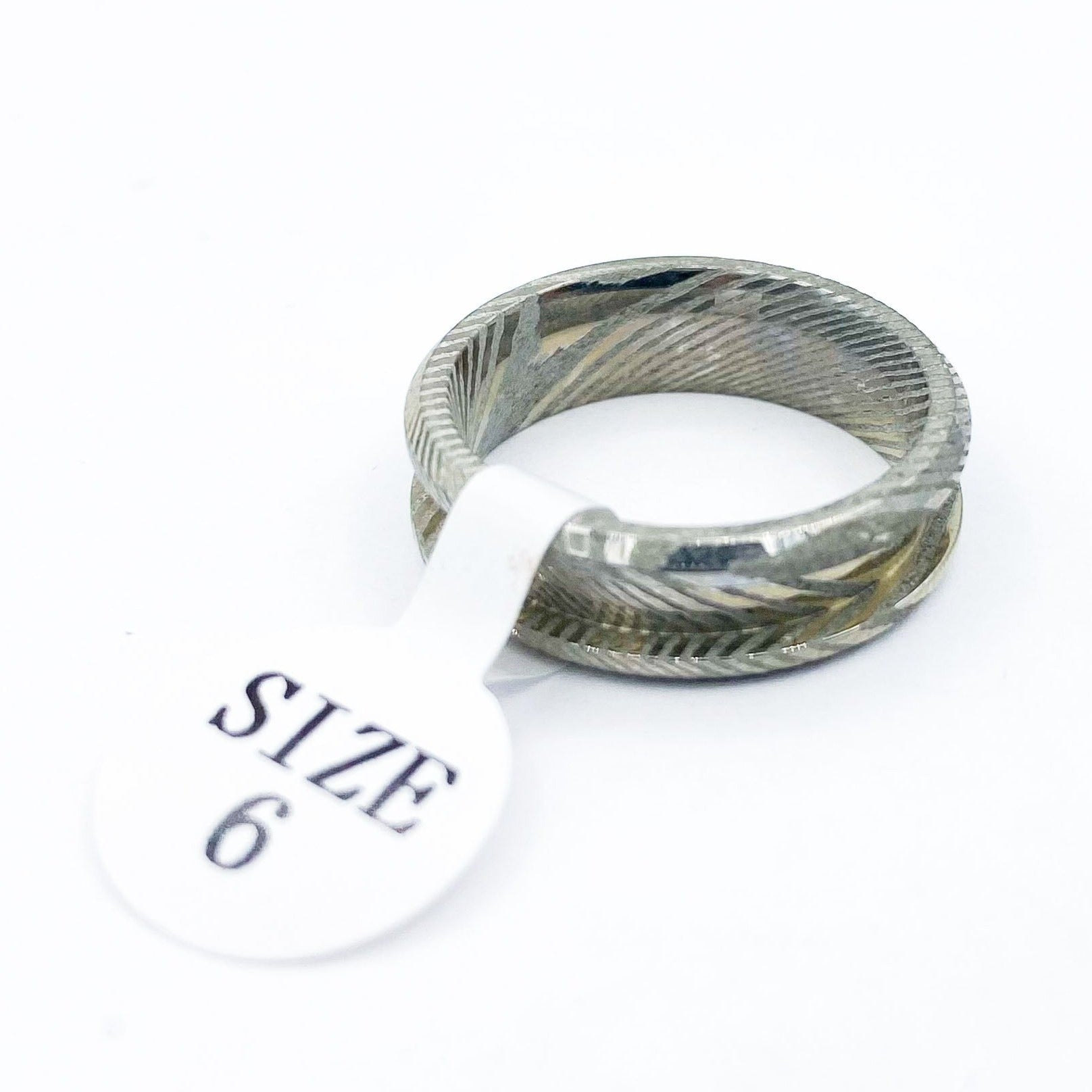 Damascus steel ring deals blank