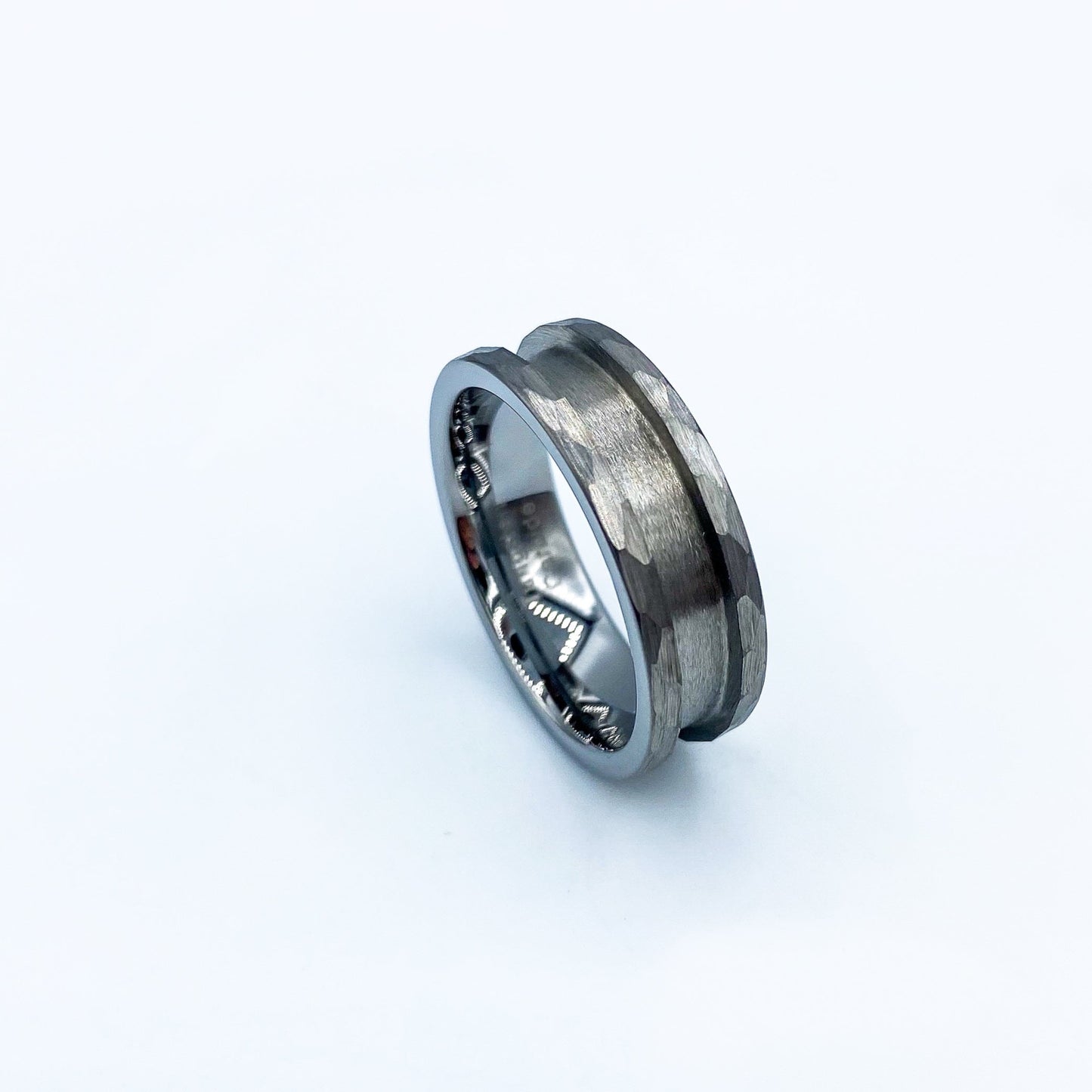 5 Pack - Hammered Tungsten Ring Blank - Patrick Adair Supplies