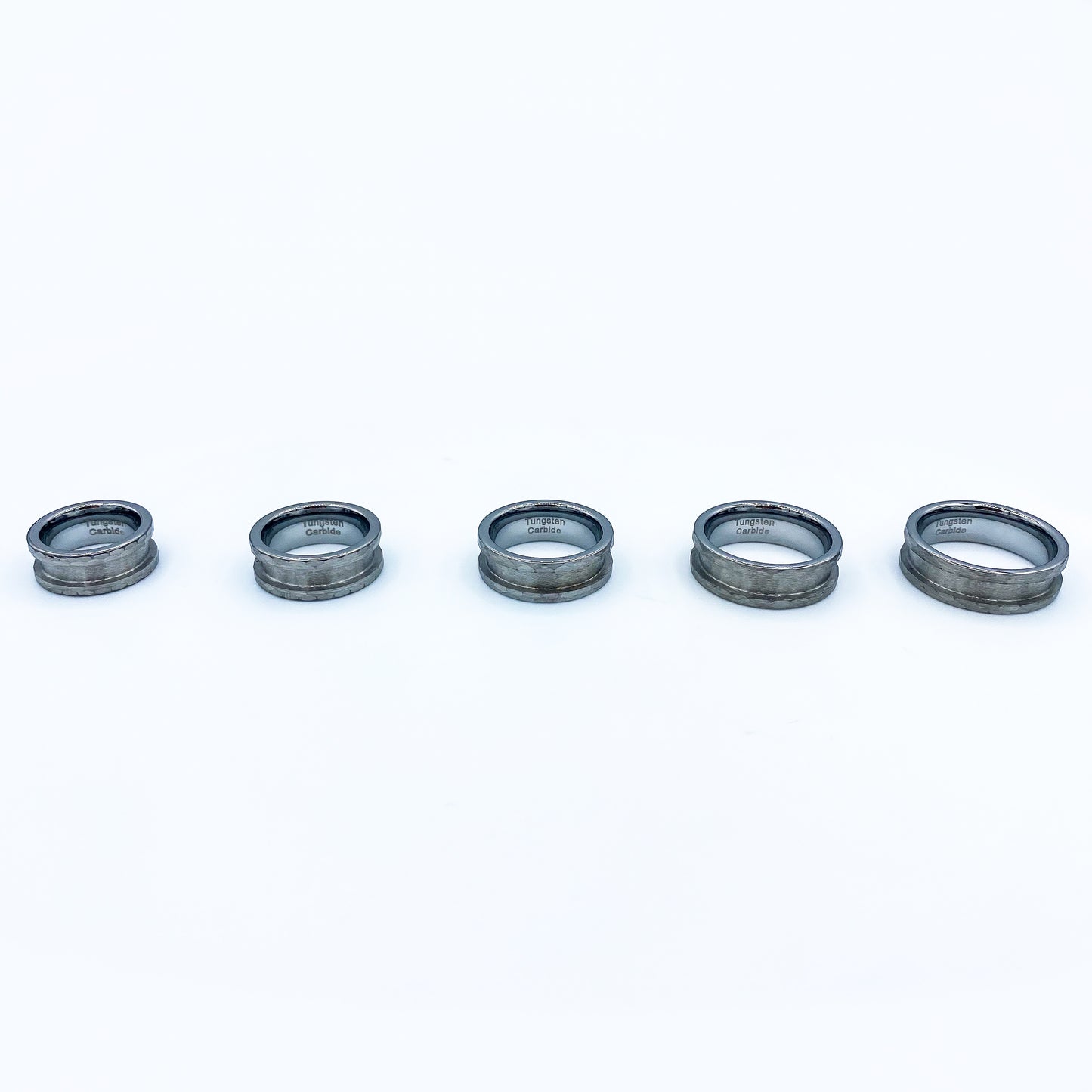 10 Pack - Hammered Tungsten Ring Blank - Patrick Adair Supplies