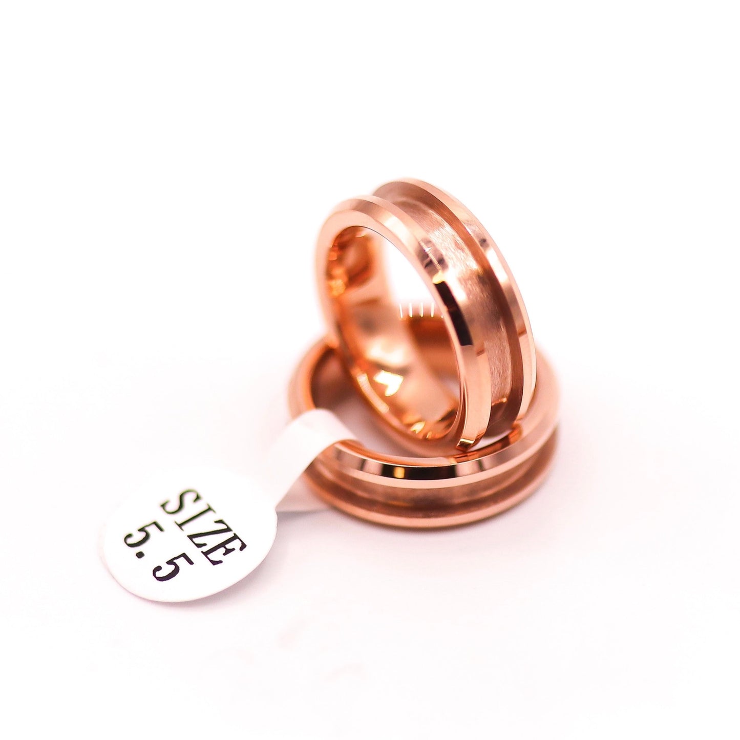 Rose Gold-Plated Tungsten Ring Blank - Patrick Adair Supplies