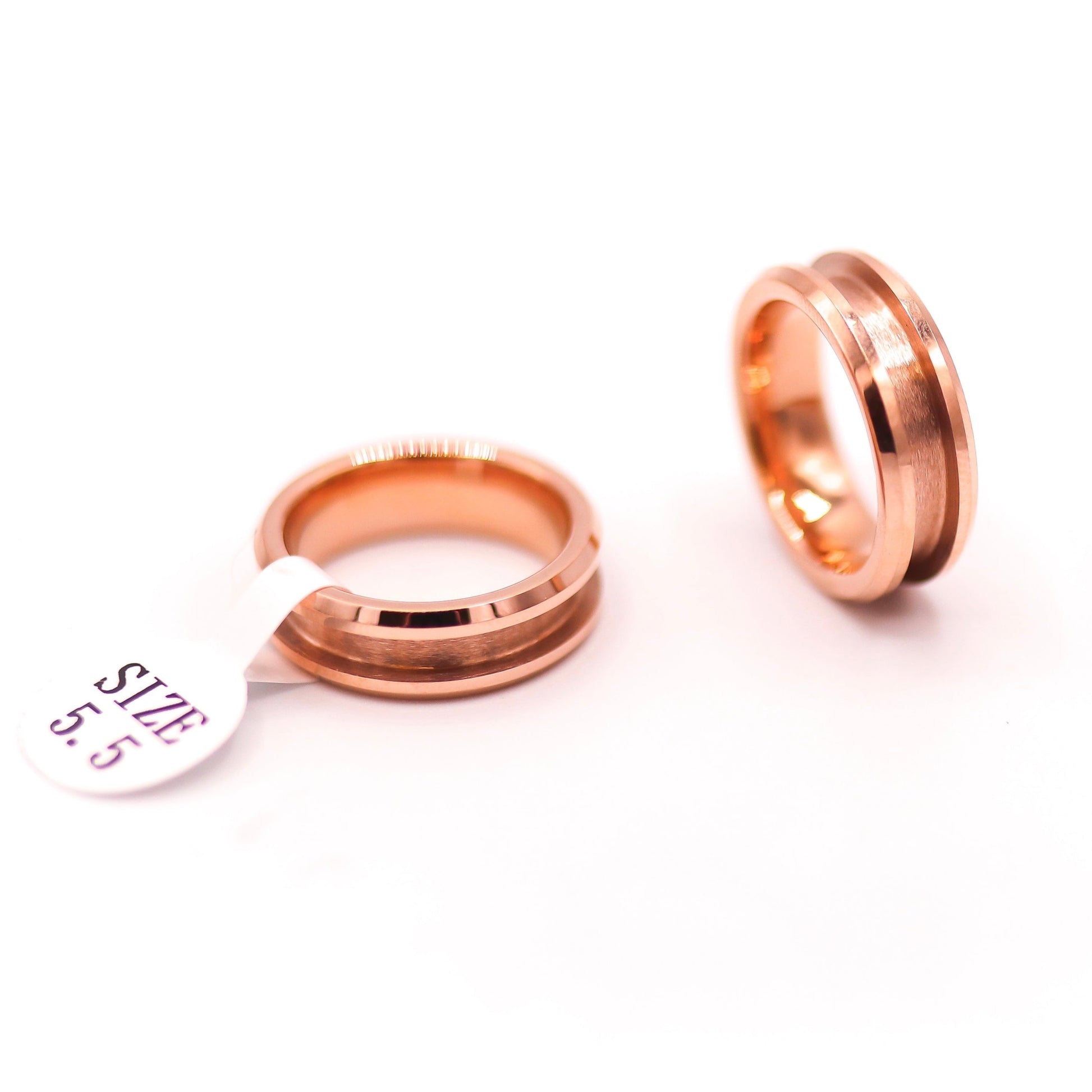Rose Gold-Plated Tungsten Ring Blank - Patrick Adair Supplies