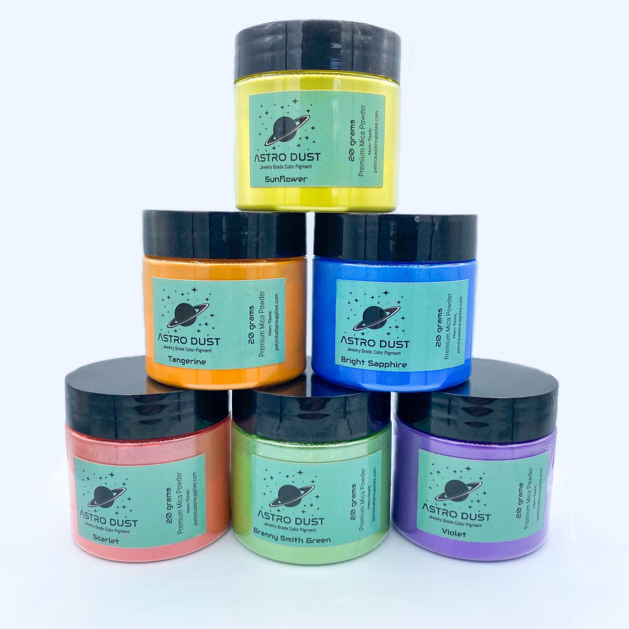 Astro Dust Rainbow Color Pigment Pack | Mica Powder | Inlay Materials ...