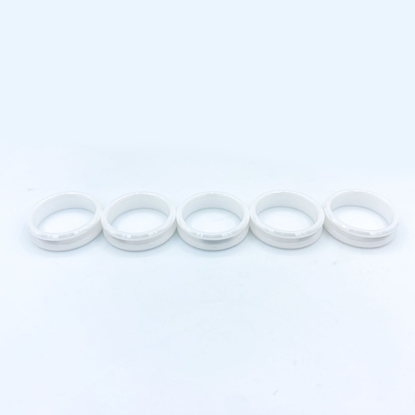 5 Pack - White Ceramic Ring Blank - Patrick Adair Supplies