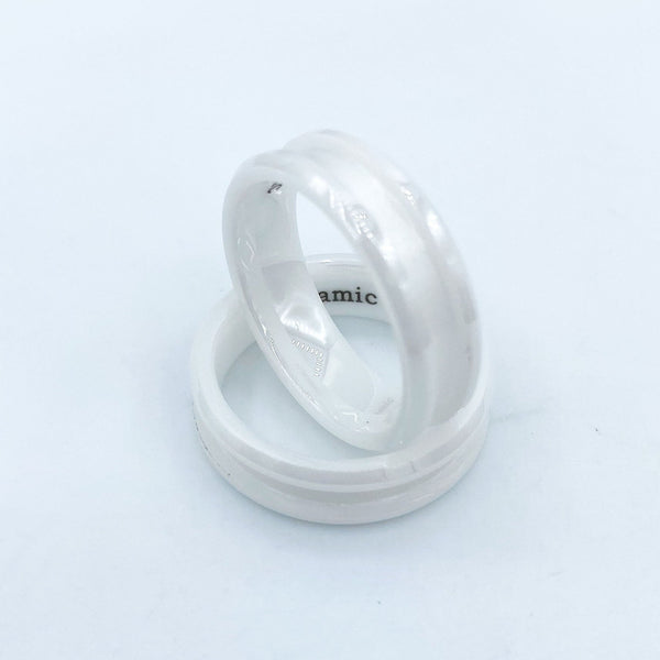 White Ceramic Ring Blank | Ring Blanks | Ring Blanks for Inlay 